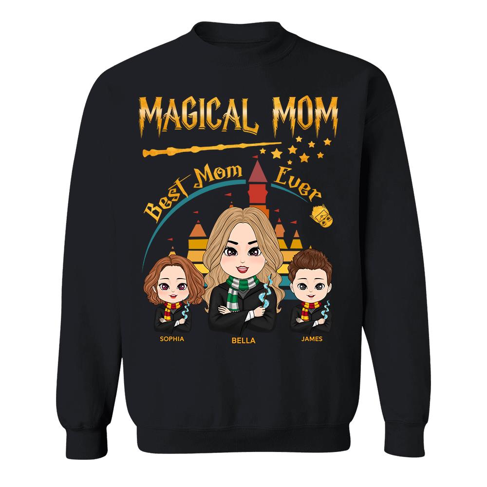 Personalized Wizard Mom Shirt Magical Potter Mom Outfit, Best Mom Ever, Fantastic Mom Gift L0411 Hv01