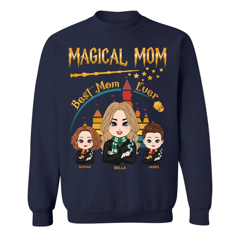 Personalized Wizard Mom Shirt Magical Potter Mom Outfit, Best Mom Ever, Fantastic Mom Gift L0411 Hv01