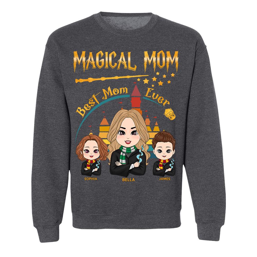 Personalized Wizard Mom Shirt Magical Potter Mom Outfit, Best Mom Ever, Fantastic Mom Gift L0411 Hv01