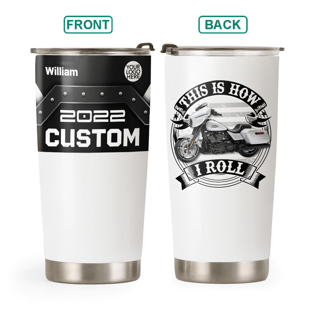 Custom Photo Motorcycle Tumbler Gift for Father's Day, Bikers A2110 Pt99