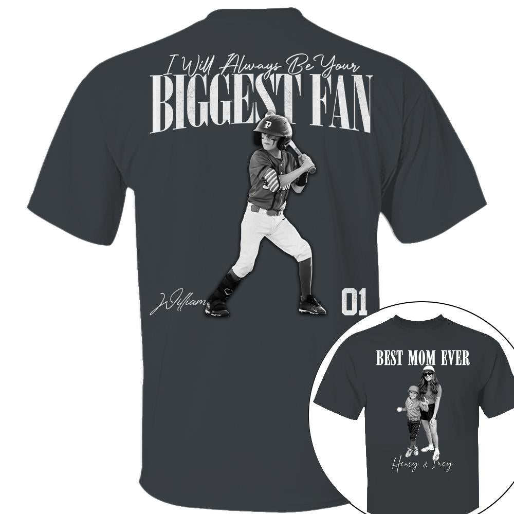 Best Mom Ever – I’ll Always Be Your Biggest Fan - Mother’s Day Washed Tee, Retro Bootleg Shirt for Baseball Moms Na02 Nh00