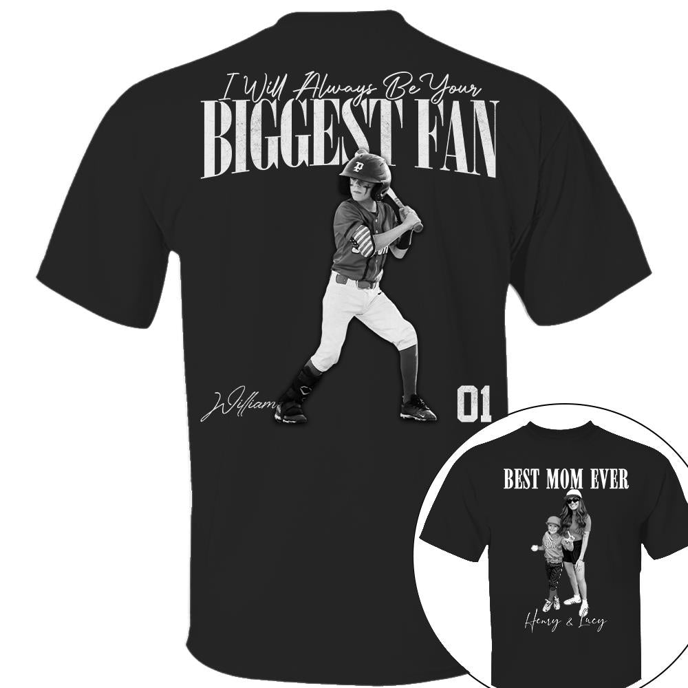 Best Mom Ever – I’ll Always Be Your Biggest Fan - Mother’s Day Washed Tee, Retro Bootleg Shirt for Baseball Moms Na02 Nh00