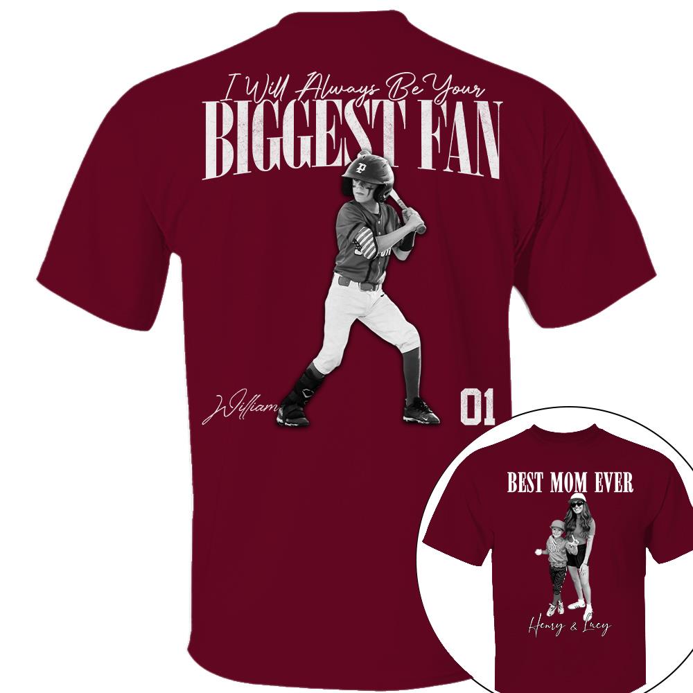 Best Mom Ever – I’ll Always Be Your Biggest Fan - Mother’s Day Washed Tee, Retro Bootleg Shirt for Baseball Moms Na02 Nh00