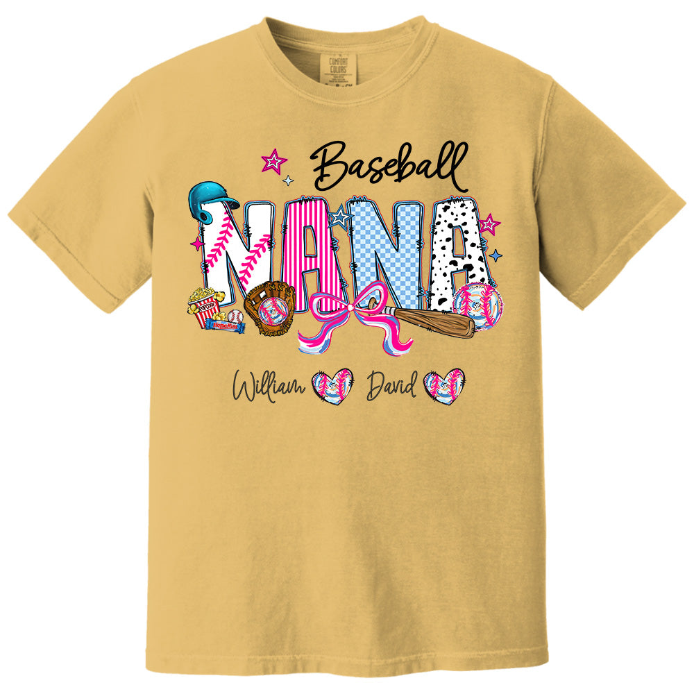 Baseball NaNa Pink Ver - Custom Nicknames Mom Grandma & Kid Names NA04 pt99