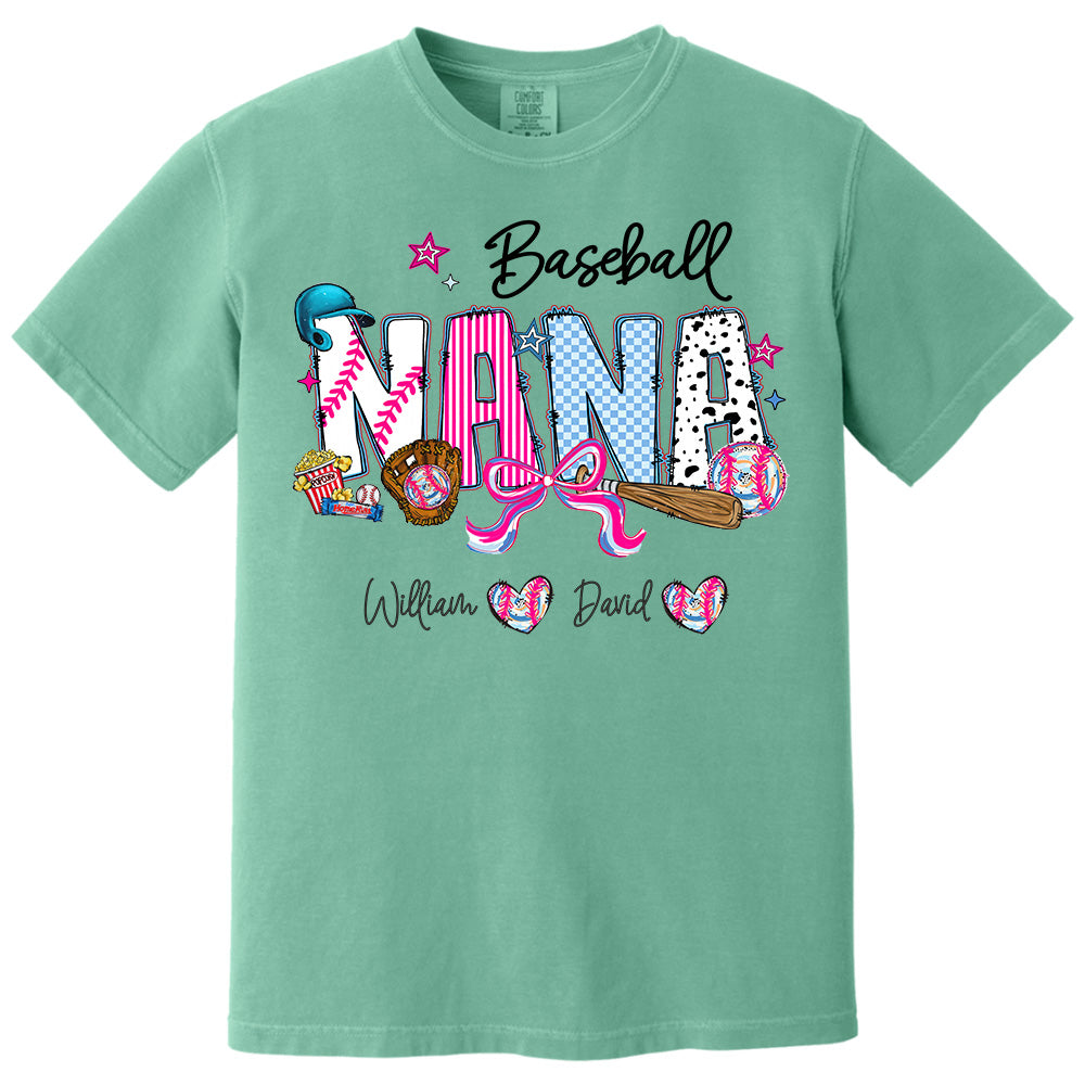 Baseball NaNa Pink Ver - Custom Nicknames Mom Grandma & Kid Names NA04 pt99