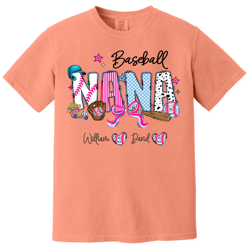 Baseball NaNa Pink Ver - Custom Nicknames Mom Grandma & Kid Names NA04 pt99