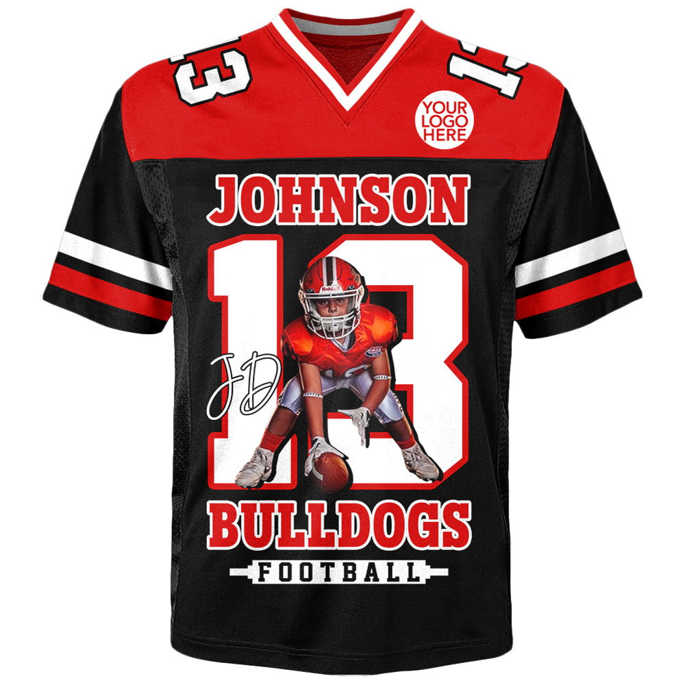 Custom Photo Football Jersey Shirt For Football Family Game Day Shirt NA02 Do99