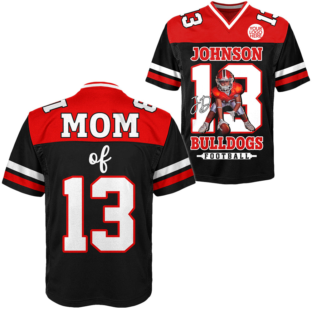 Custom Photo Football Jersey Shirt For Football Family Game Day Shirt NA02 Do99