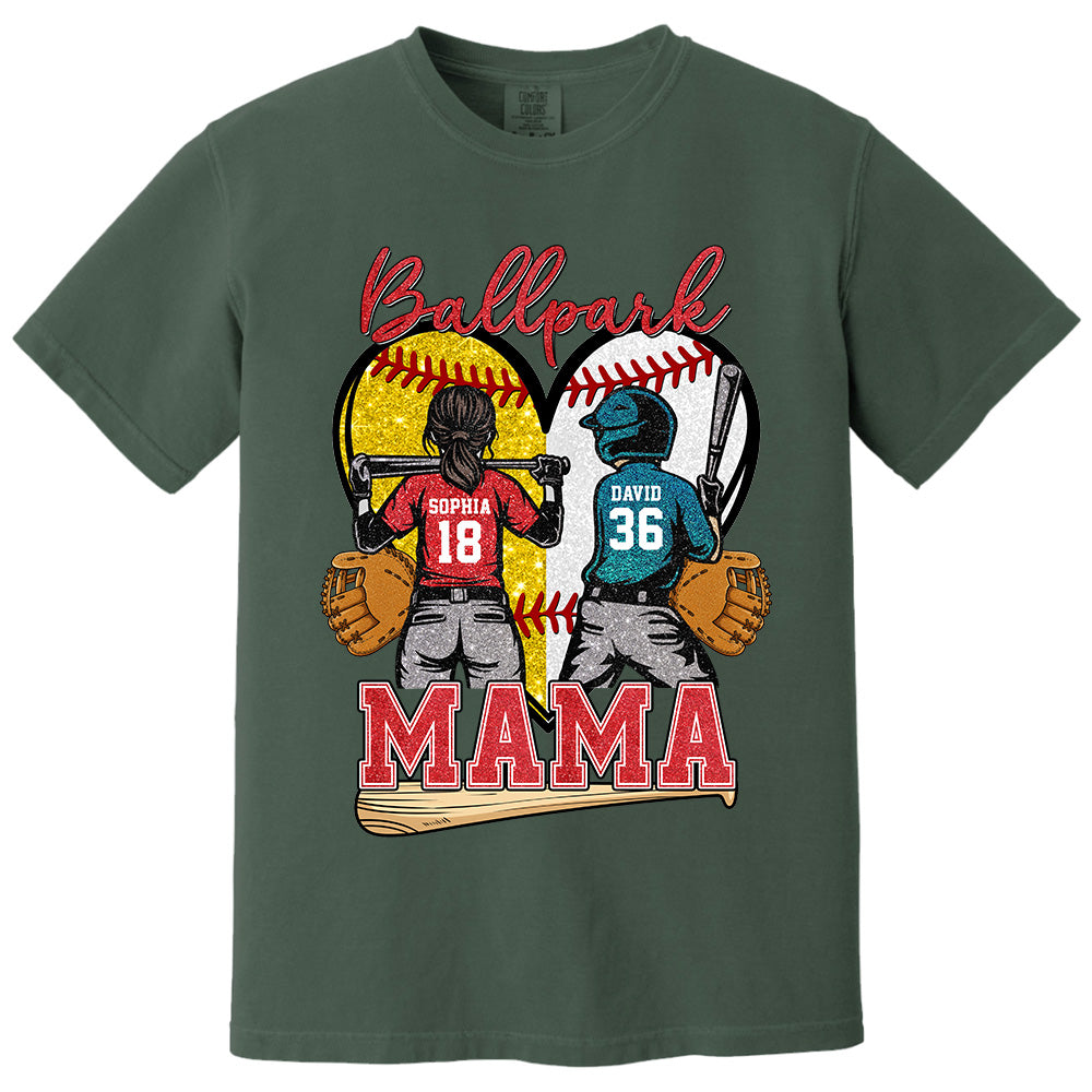 Baseball Grandma Mom - Personalized Shirt For Baseball Softball Family Mother's Day NA04 Pt99