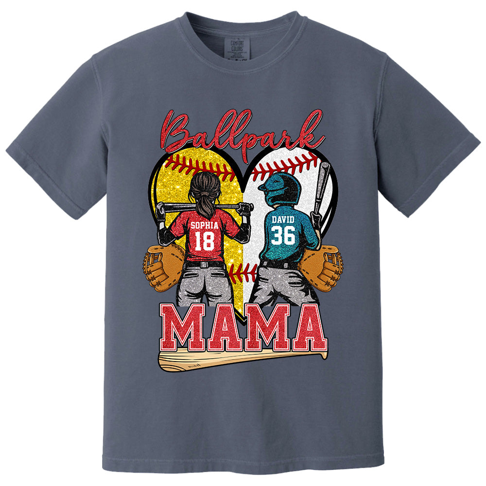 Baseball Grandma Mom - Personalized Shirt For Baseball Softball Family Mother's Day NA04 Pt99