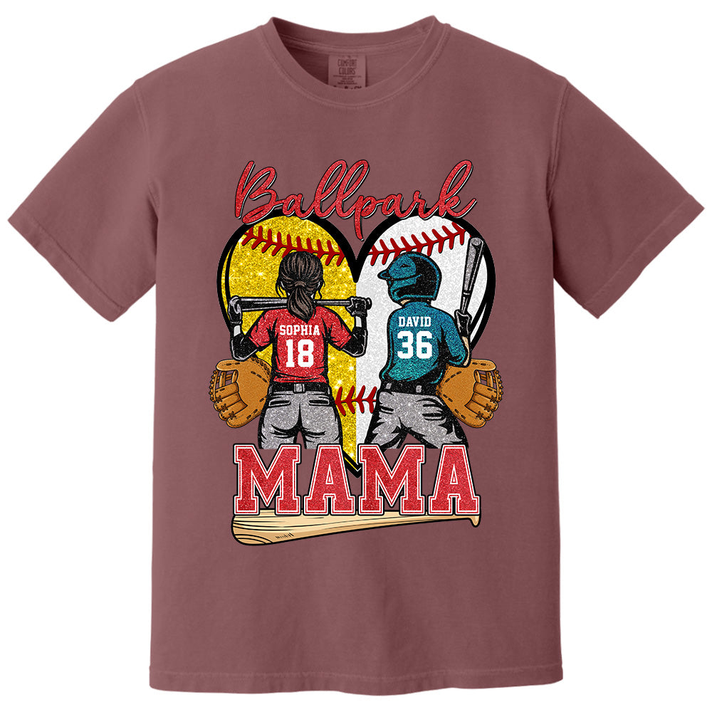 Baseball Grandma Mom - Personalized Shirt For Baseball Softball Family Mother's Day NA04 Pt99