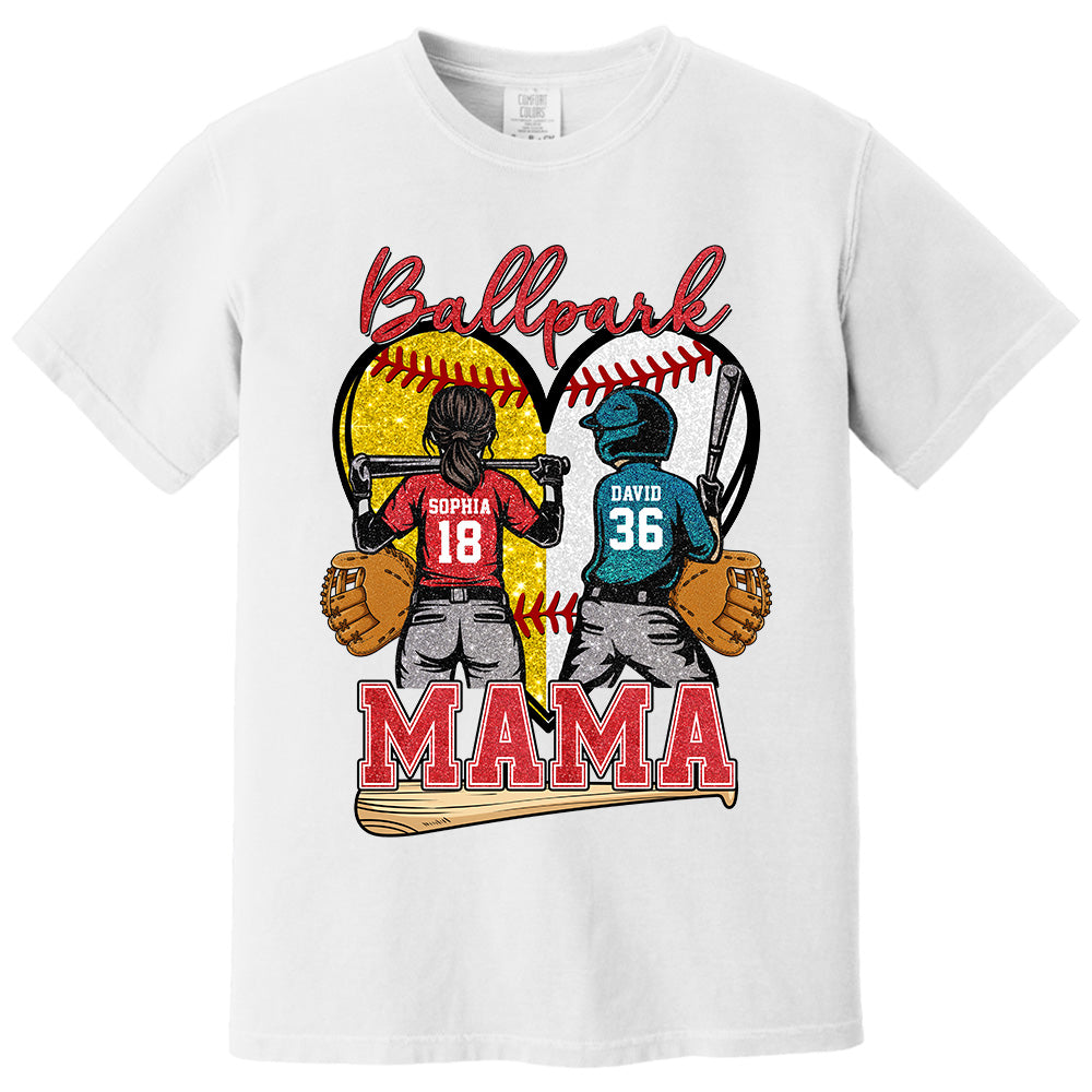 Baseball Grandma Mom - Personalized Shirt For Baseball Softball Family Mother's Day NA04 Pt99