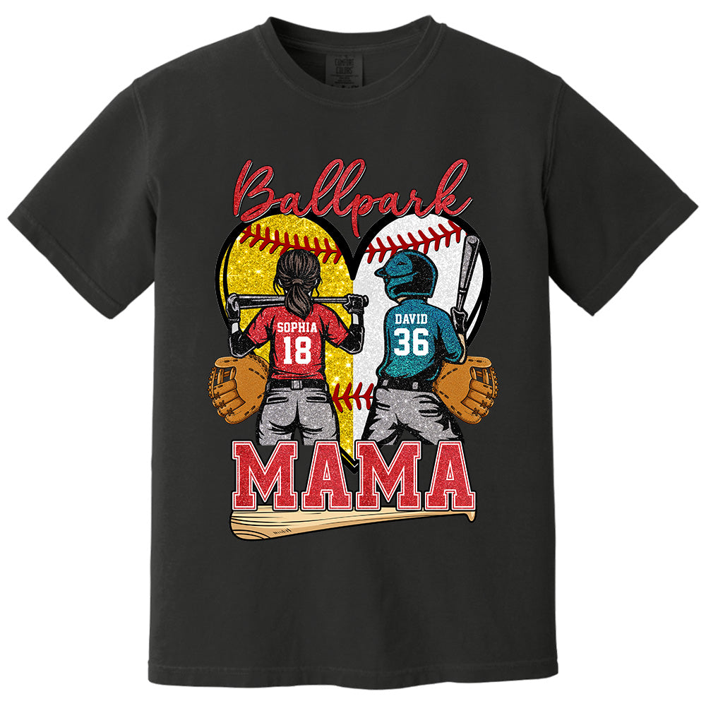 Baseball Grandma Mom - Personalized Shirt For Baseball Softball Family Mother's Day NA04 Pt99
