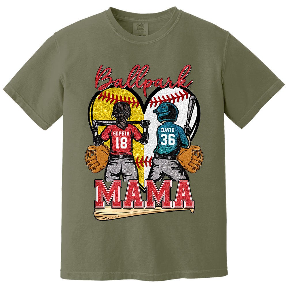 Baseball Grandma Mom - Personalized Shirt For Baseball Softball Family Mother's Day NA04 Pt99
