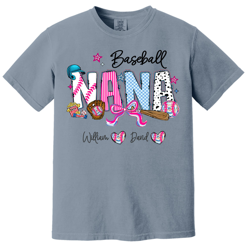 Baseball NaNa Pink Ver - Custom Nicknames Mom Grandma & Kid Names NA04 pt99