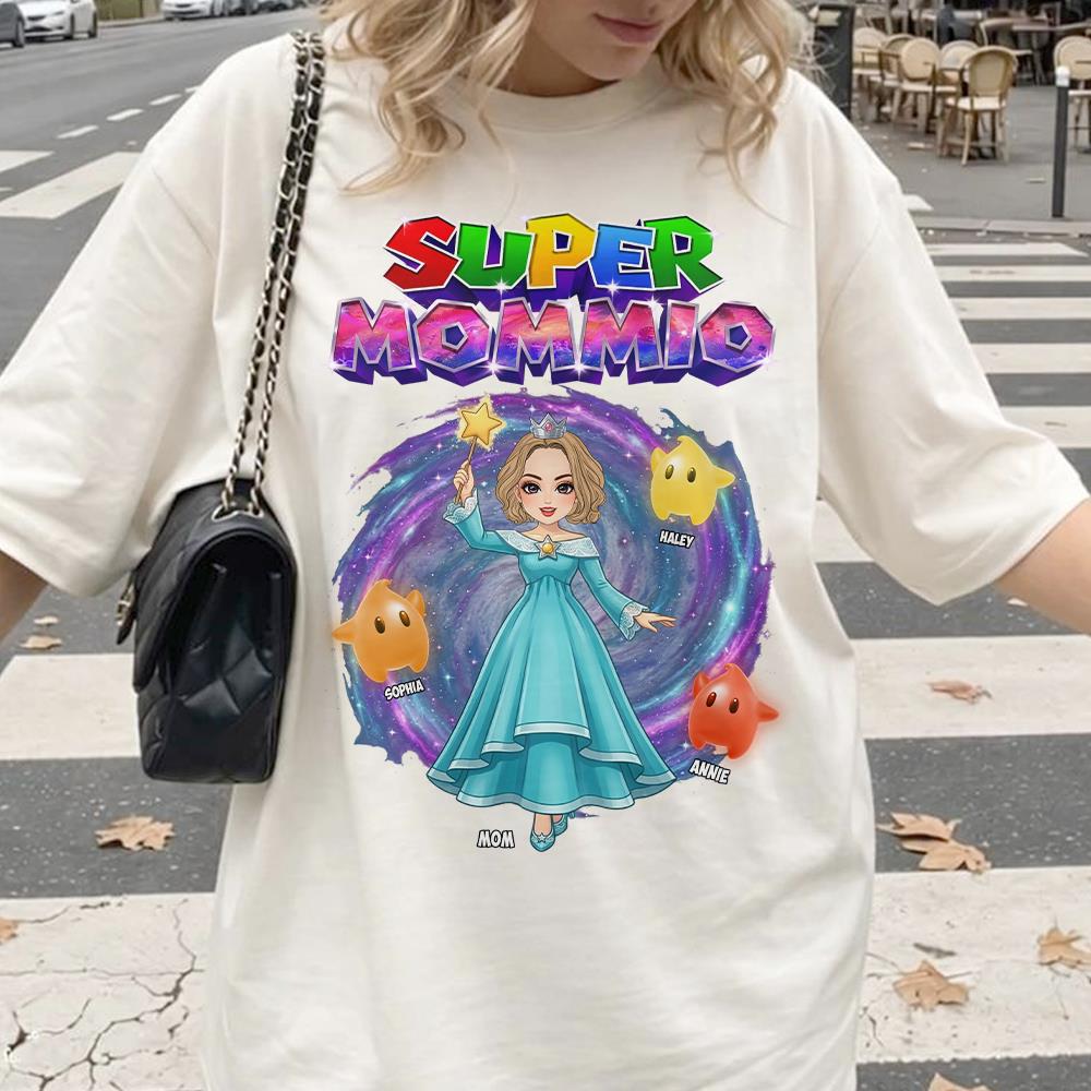 Super Mommio Galaxy Customized Shirt, Gift For Mommy Mama,Mother's Day Shirt Na02 Hv01