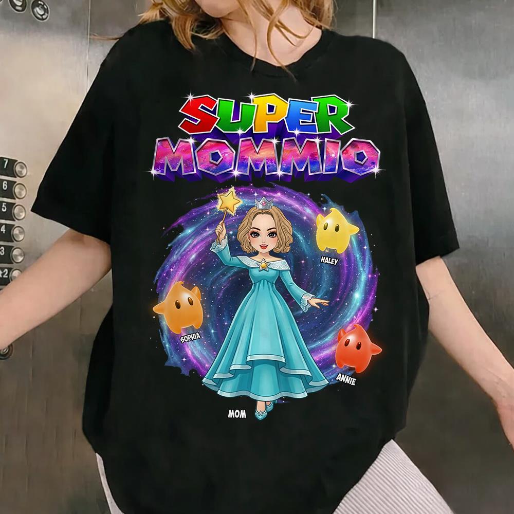 Super Mommio Galaxy Customized Shirt, Gift For Mommy Mama,Mother's Day Shirt Na02 Hv01