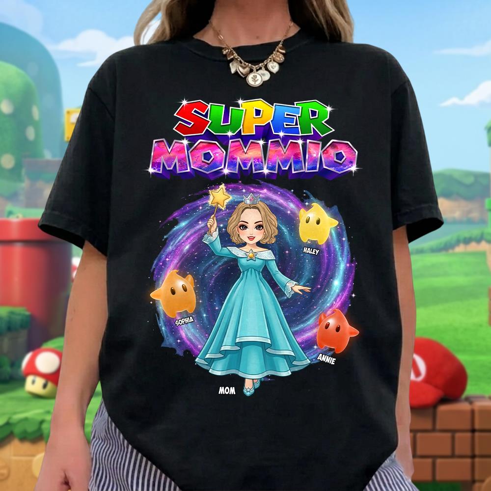 Super Mommio Galaxy Customized Shirt, Gift For Mommy Mama,Mother's Day Shirt Na02 Hv01