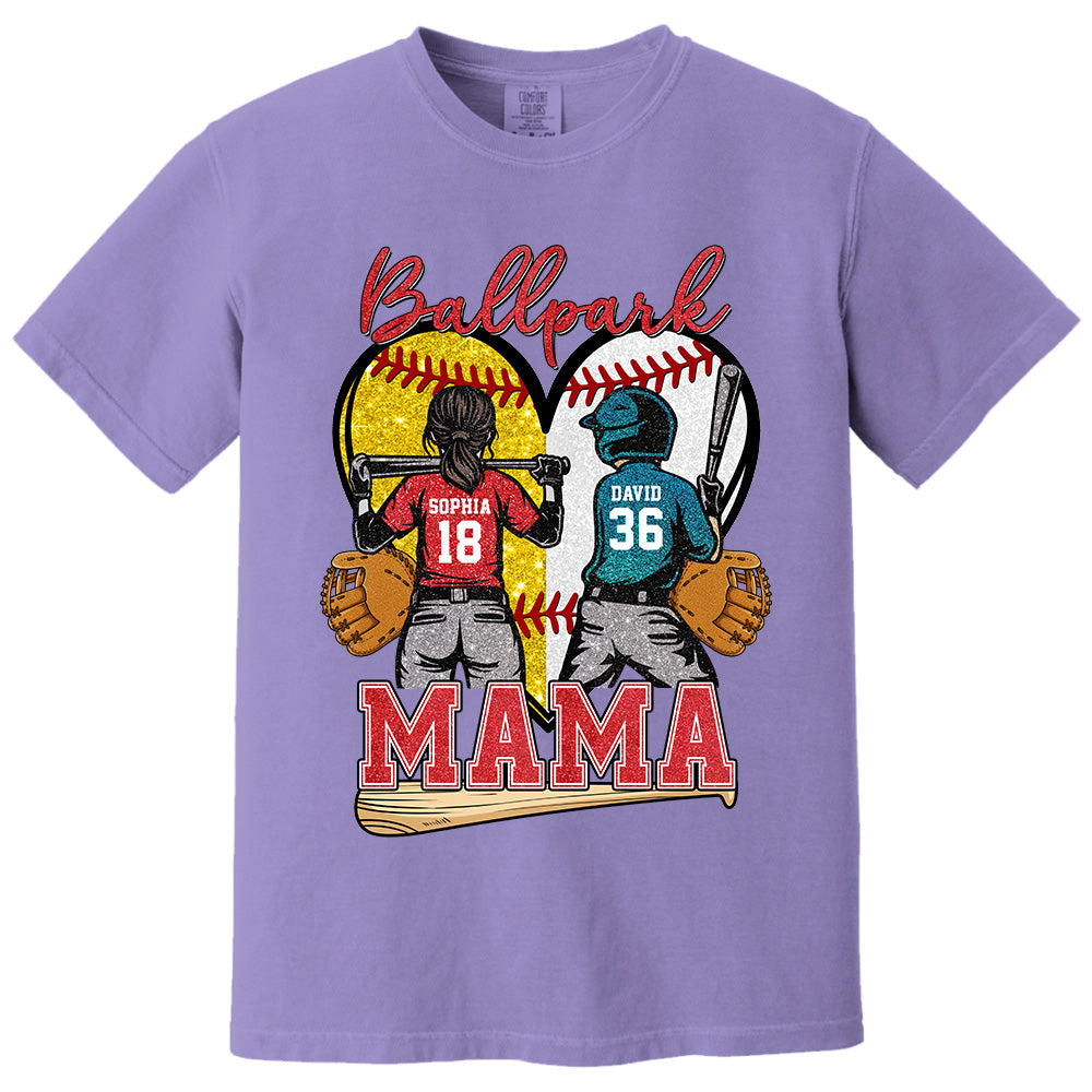 Baseball Grandma Mom - Personalized Shirt For Baseball Softball Family Mother's Day NA04 Pt99