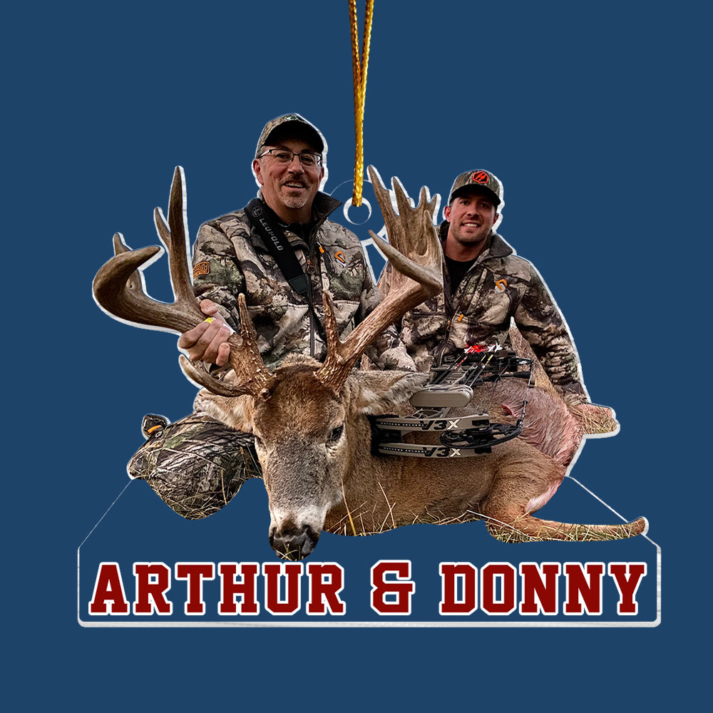 Happy Hunting Moment Bowhunting Christmas Ornament - Personalized Ornament Gifts For Hunting Lovers