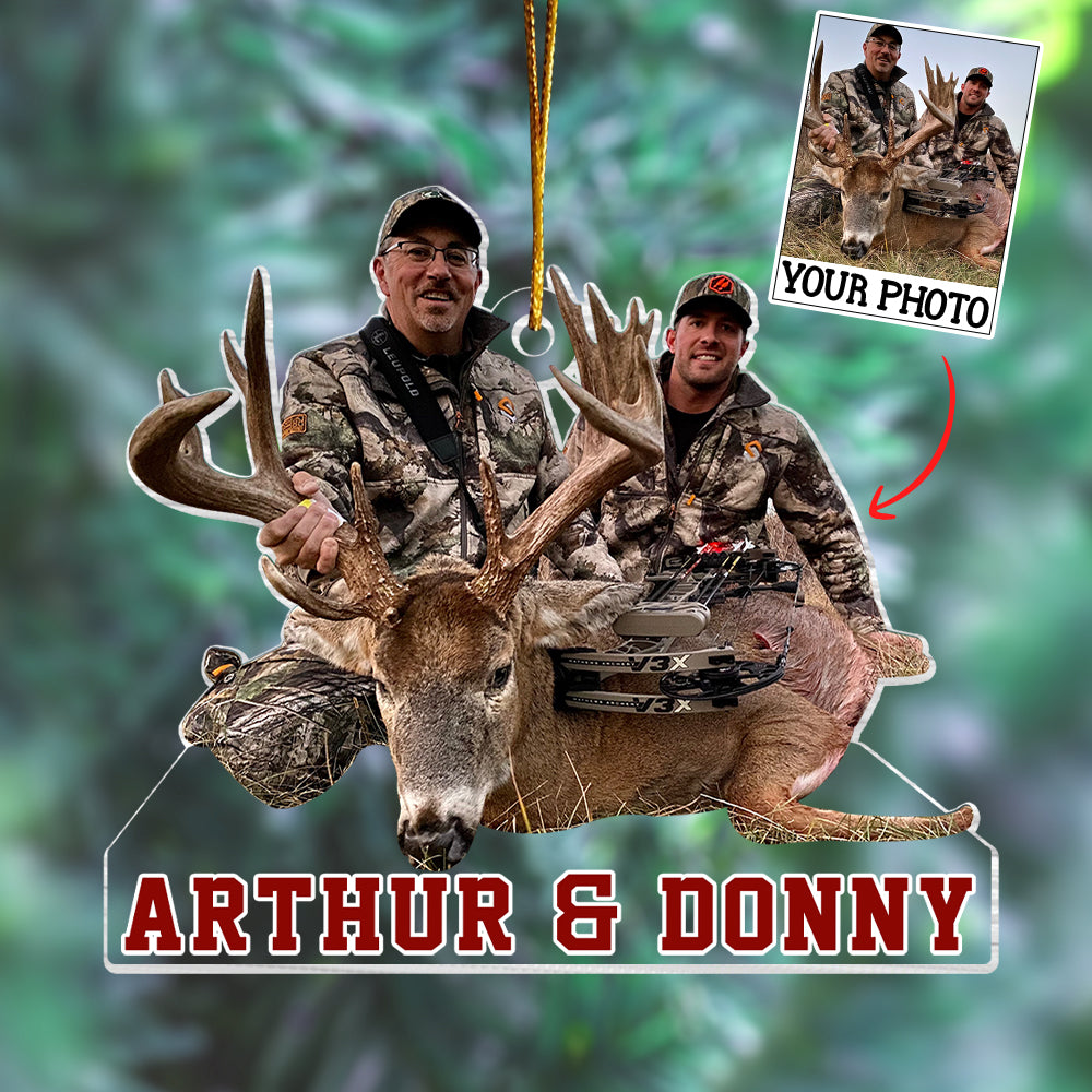 Happy Hunting Moment Bowhunting Christmas Ornament - Personalized Ornament Gifts For Hunting Lovers