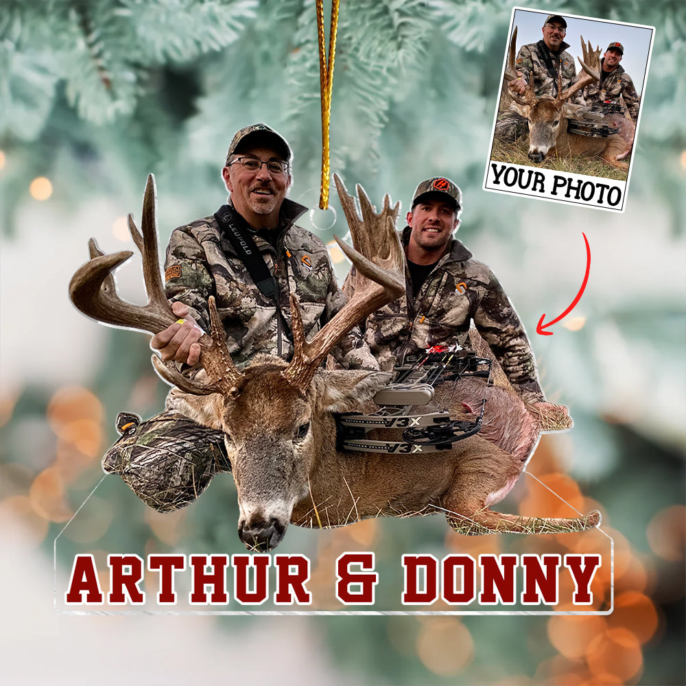 Happy Hunting Moment Bowhunting Christmas Ornament - Personalized Ornament Gifts For Hunting Lovers