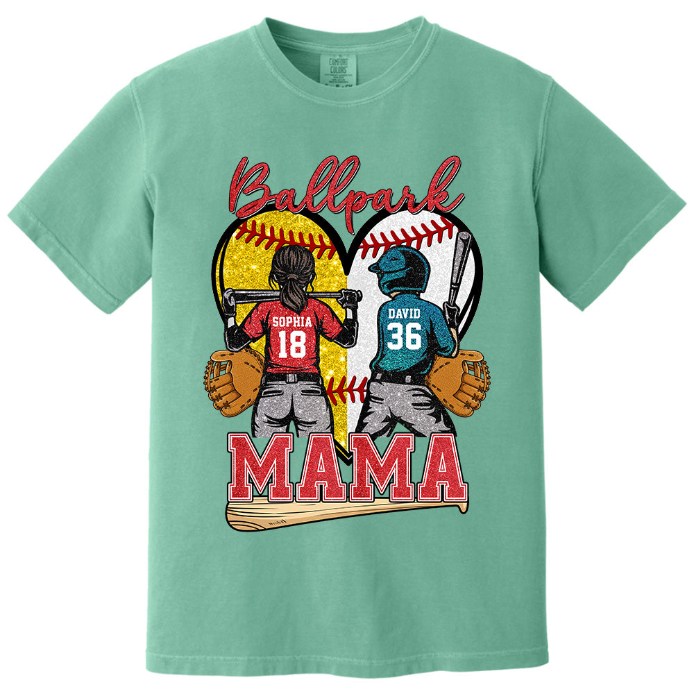 Baseball Grandma Mom - Personalized Shirt For Baseball Softball Family Mother's Day NA04 Pt99