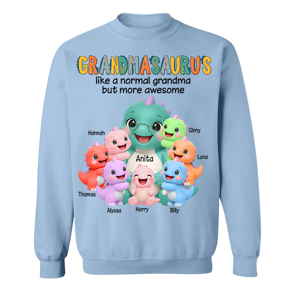 Grandmasaurus And Grandkids, Custom Shirt Gift For Grandma, Gift for Grandma Tshirt Sweatshirt MI209 Li29