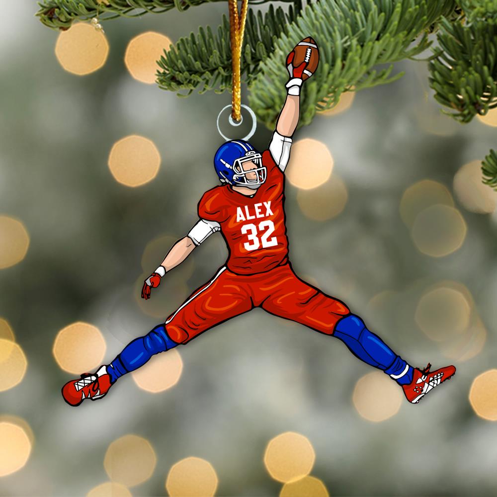 American Football Player Personalized Acrylic Ornament For Football Player - Gift For Football Lovers