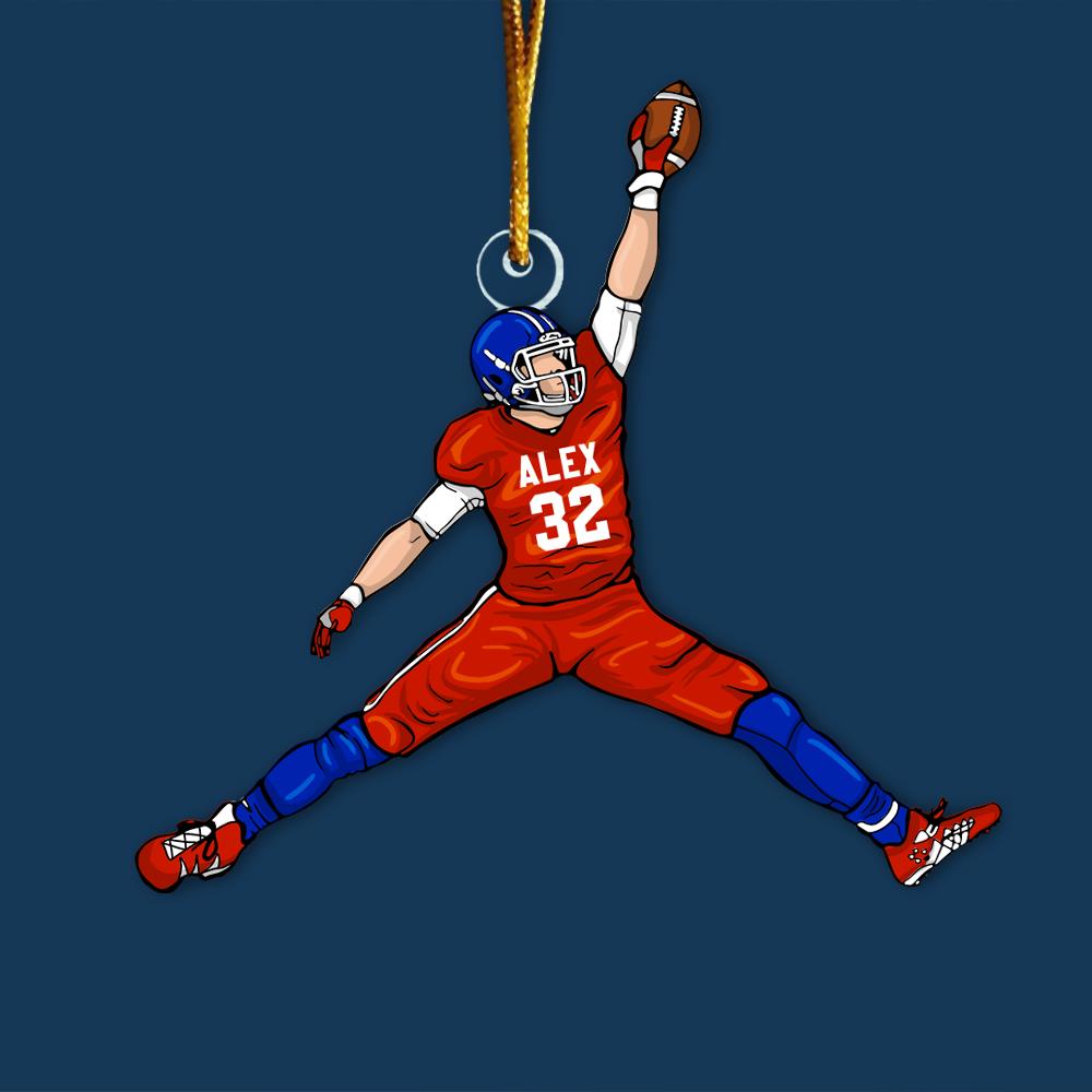 American Football Player Personalized Acrylic Ornament For Football Player - Gift For Football Lovers