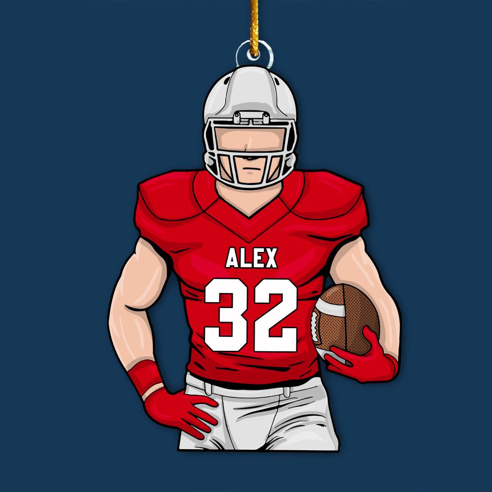 Football Player Ornament Gifts For Football Lovers - Custom Gift For Football Player