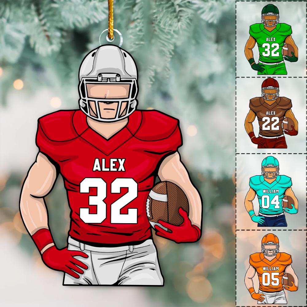 Football Player Ornament Gifts For Football Lovers - Custom Gift For Football Player