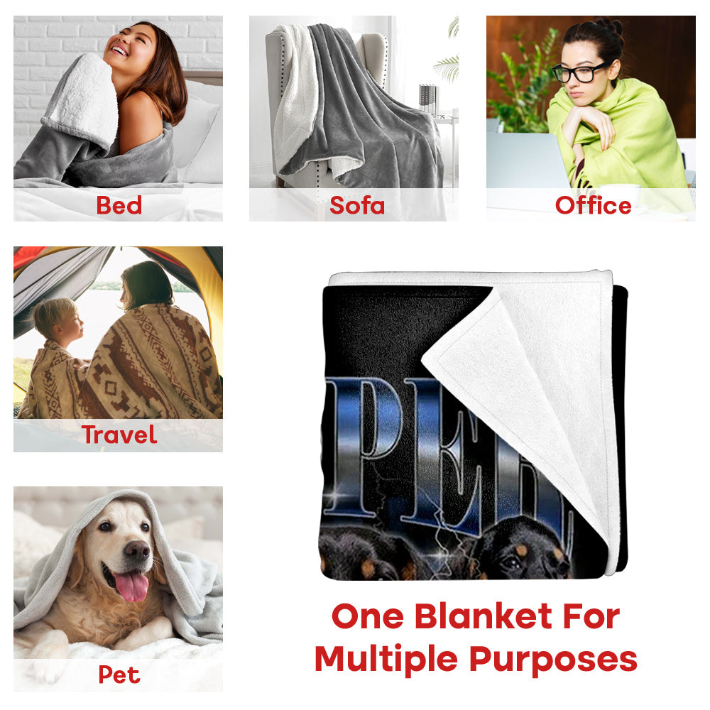 Personalized Upload Photo Dog Comfort Color Blanket For Pet Lovers, Custom Bootleg Pet Blanket, Custom Dog Blanket, Custom Cat Blanket, Dog Blanket, Cat Blanket, Custom Pet Blanket Do99
