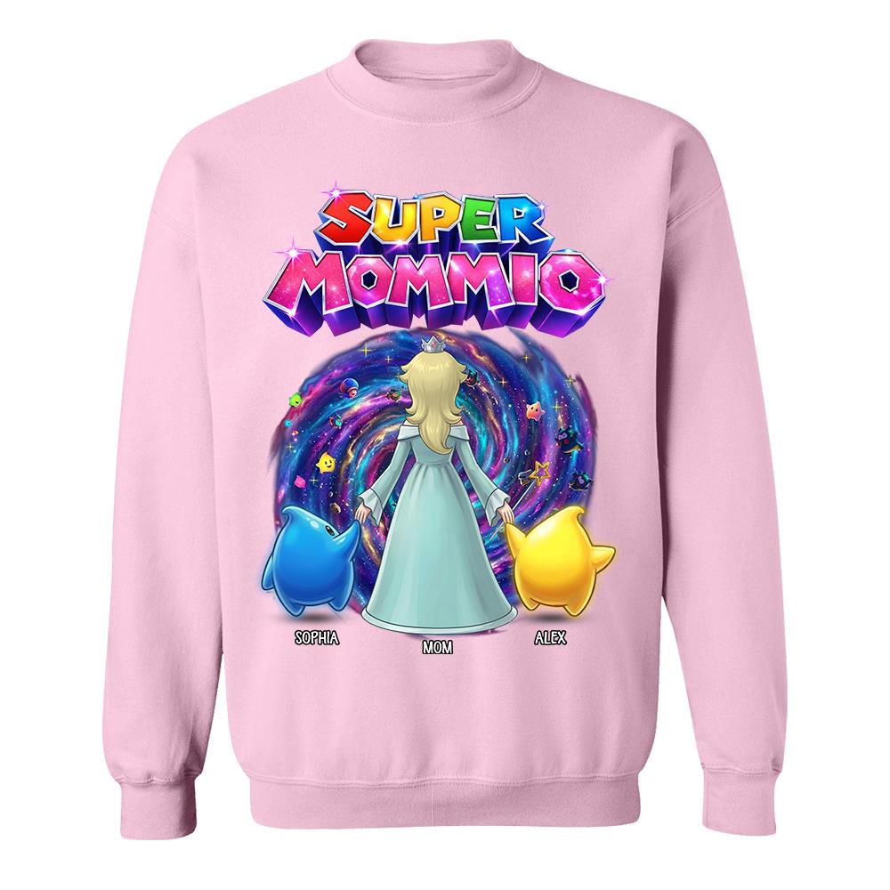 Personalized Super Mommio Galaxy Gaming Shirt, Mother's Day Gifts For Mom L0411 Hv01