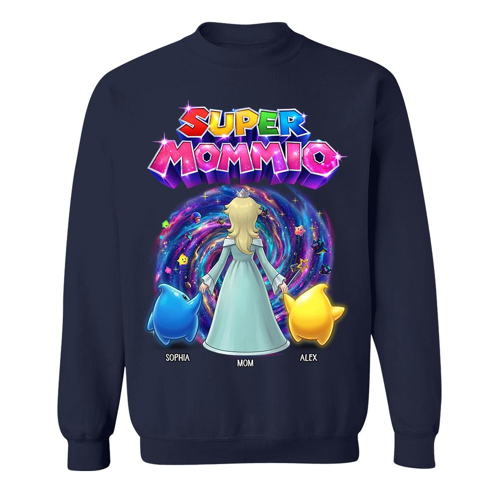 Personalized Super Mommio Galaxy Gaming Shirt, Mother's Day Gifts For Mom L0411 Hv01
