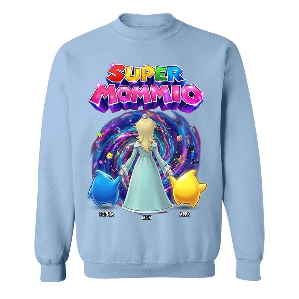 Personalized Super Mommio Galaxy Gaming Shirt, Mother's Day Gifts For Mom L0411 Hv01