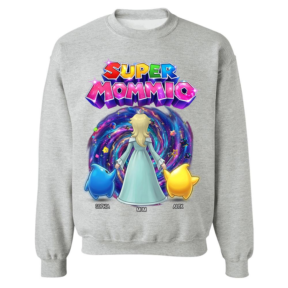 Personalized Super Mommio Galaxy Gaming Shirt, Mother's Day Gifts For Mom L0411 Hv01