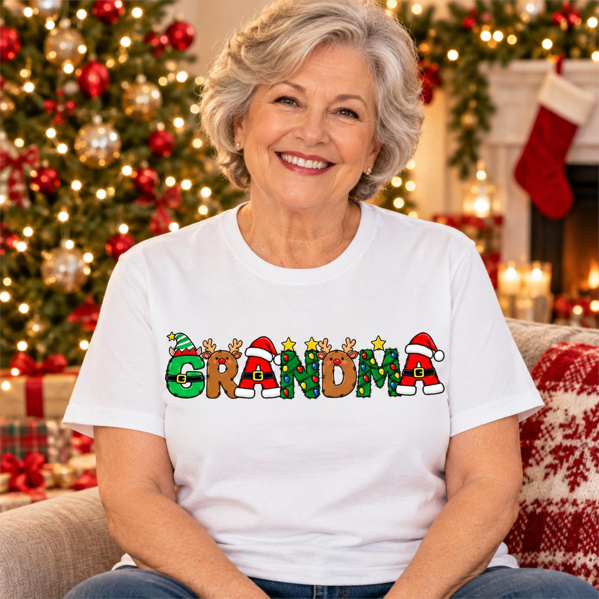Christmas Name Shirt Monogram Matching Family Tee Christmas 2026 T-Shirt Holiday Custom Family Christmas T-Shirt Xmas Tee With Name Hv01