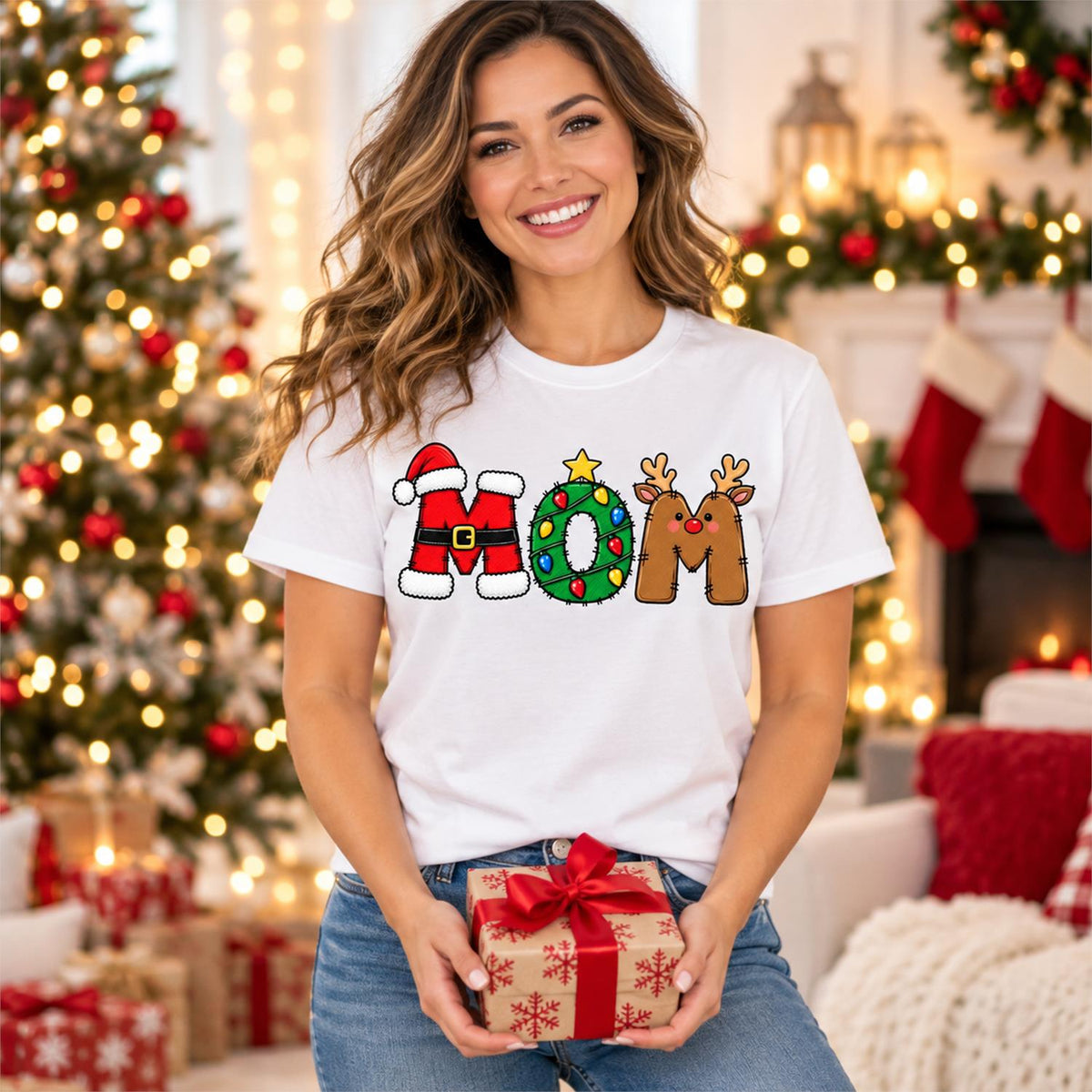 Christmas Name Shirt Monogram Matching Family Tee Christmas 2026 T-Shirt Holiday Custom Family Christmas T-Shirt Xmas Tee With Name Hv01