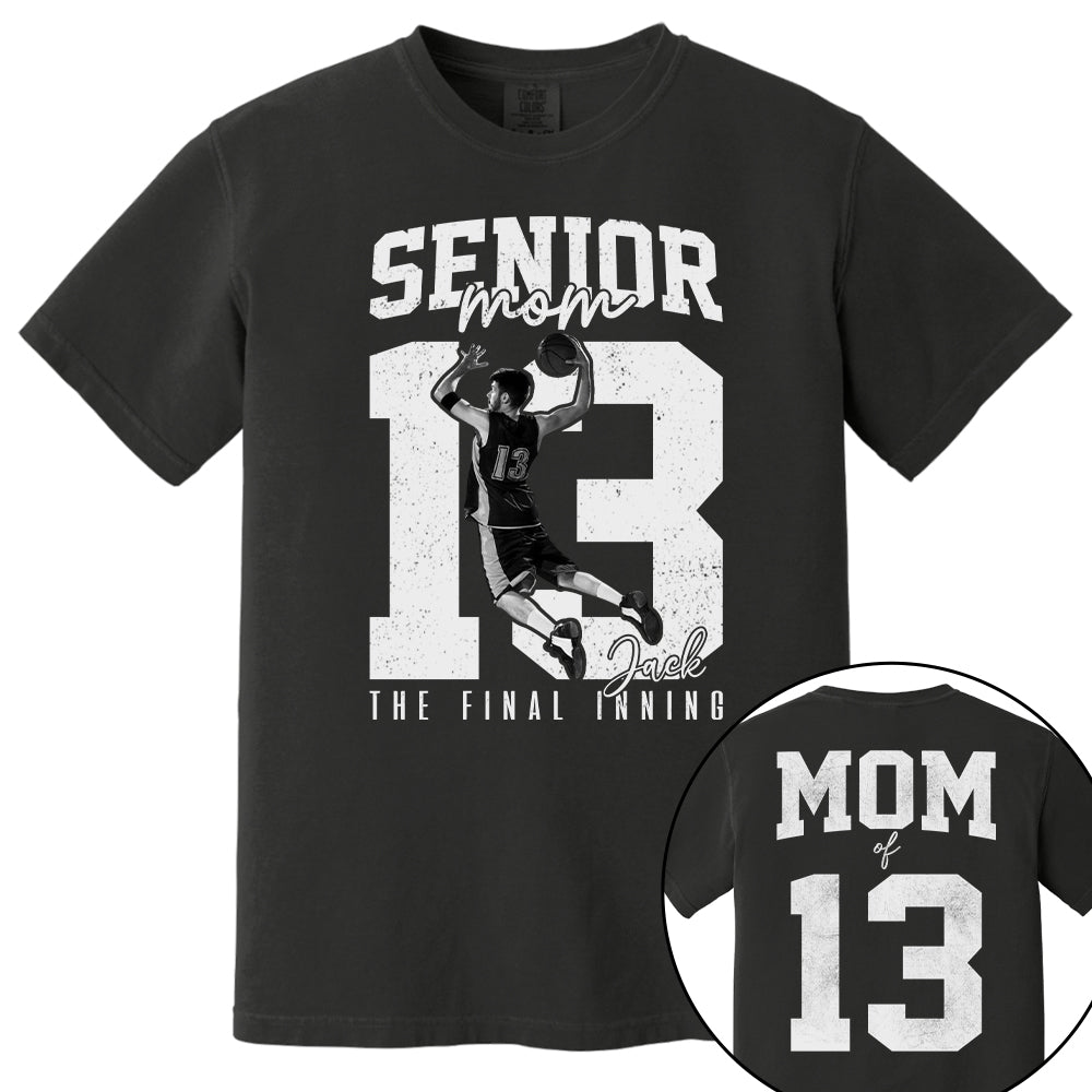 Senior Basketball Mom Shirt, The Final Inning, Custom Photo Player Basketball Mom Shirt, Senior Basketball Mom Gift T1807 T24