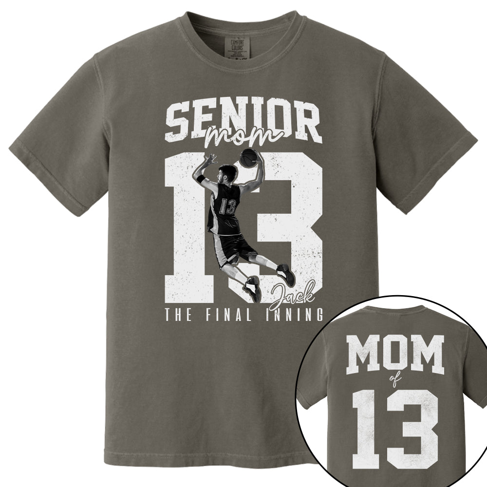 Senior Basketball Mom Shirt, The Final Inning, Custom Photo Player Basketball Mom Shirt, Senior Basketball Mom Gift T1807 T24