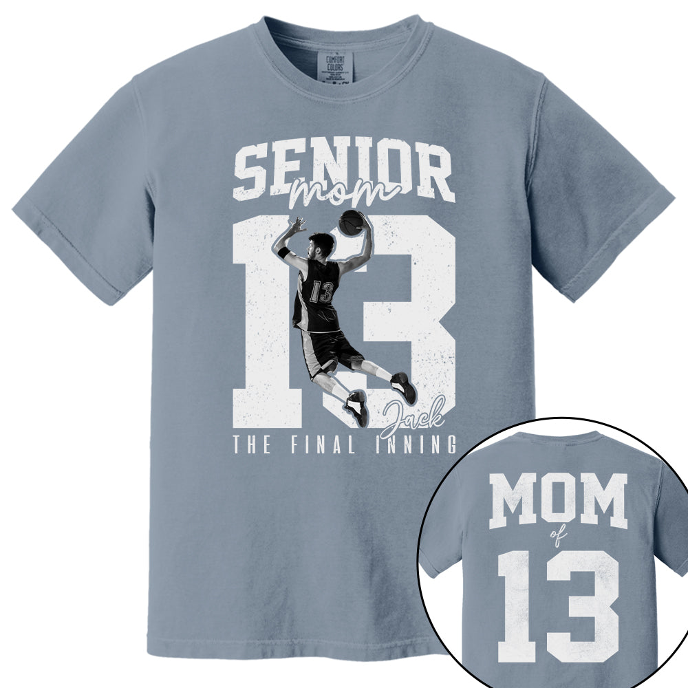 Senior Basketball Mom Shirt, The Final Inning, Custom Photo Player Basketball Mom Shirt, Senior Basketball Mom Gift T1807 T24