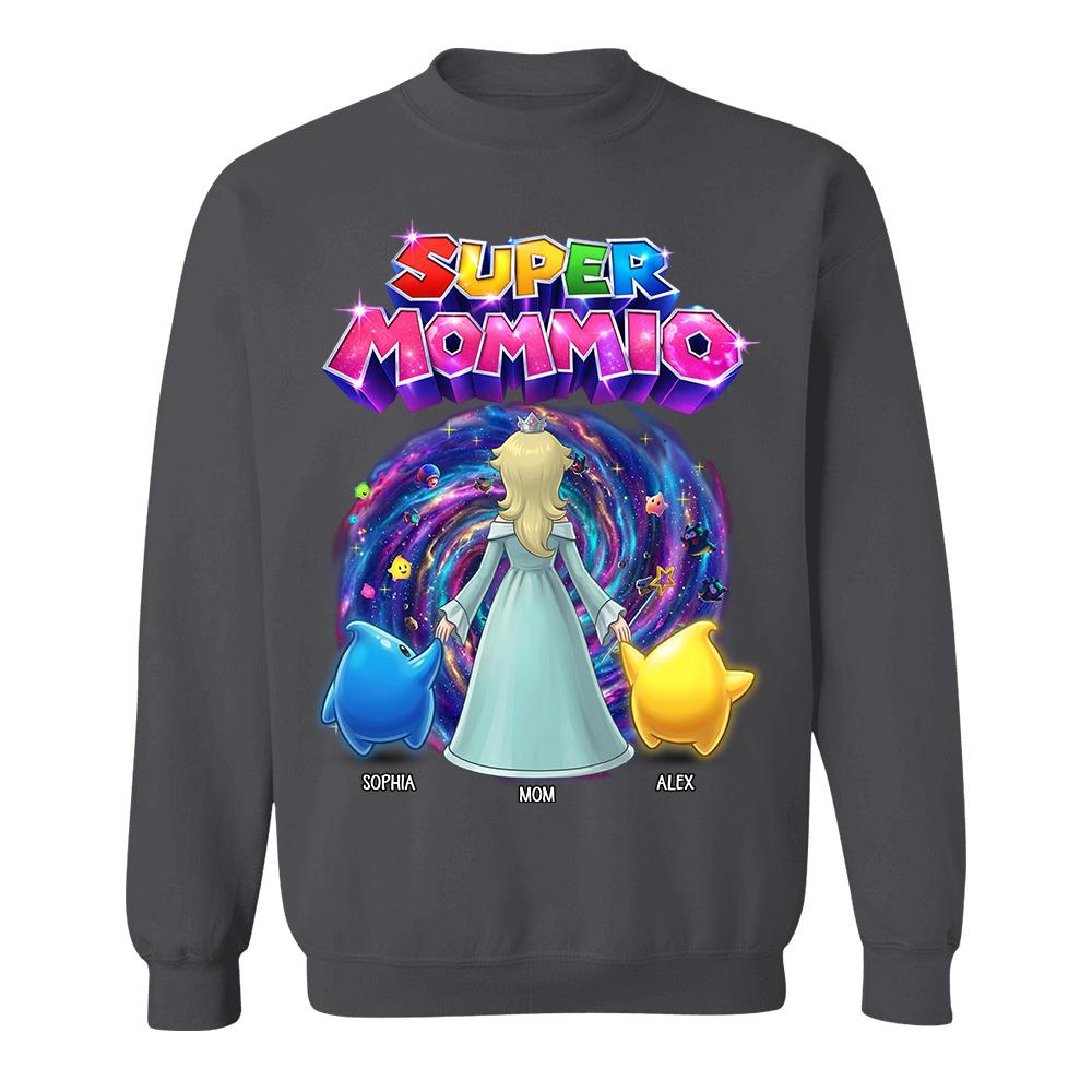 Personalized Super Mommio Galaxy Gaming Shirt, Mother's Day Gifts For Mom L0411 Hv01