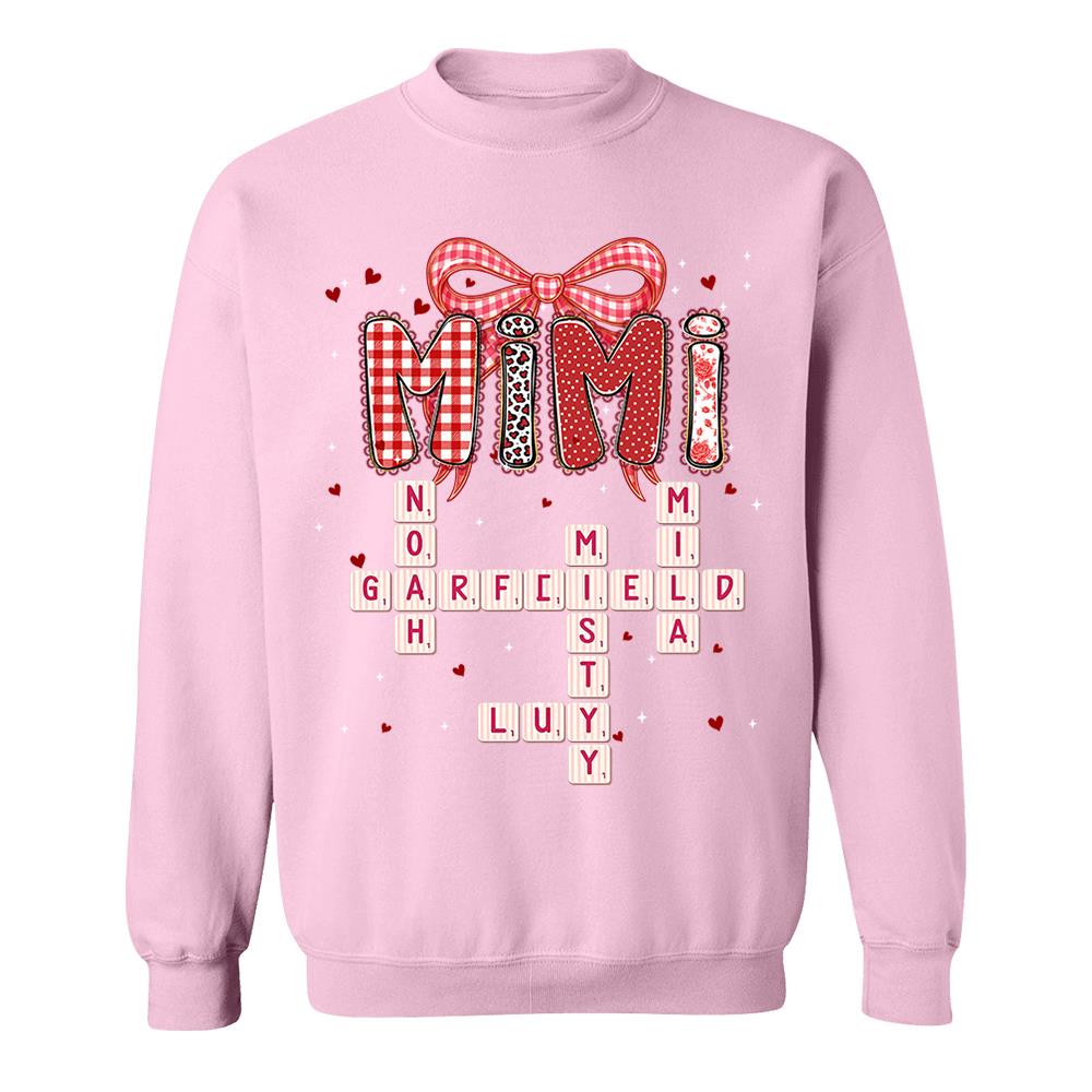 Personalized Mama Gigi Nana Crossword Valentine Shirt
