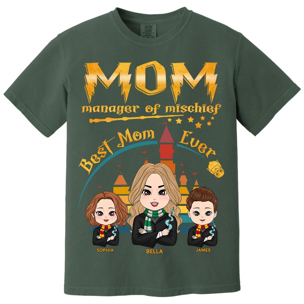Customized Wizard Mom Shirt Manager Of Mischief Mom, Best Mom Ever, Mother's Day Gift L0411 Hv01