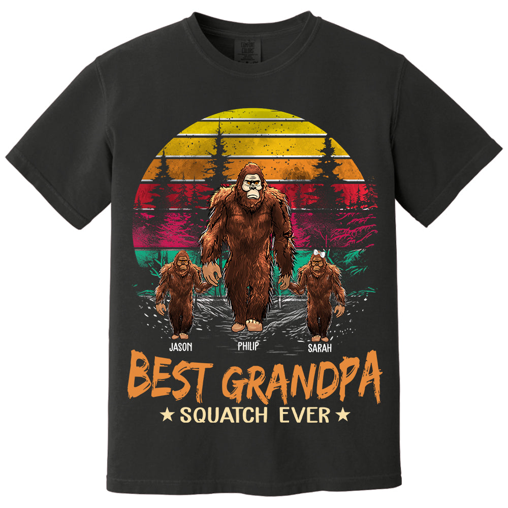 Best PaPa Squatch Ever Bigfoot - Personalized Vintage Shirt T1807 Li29