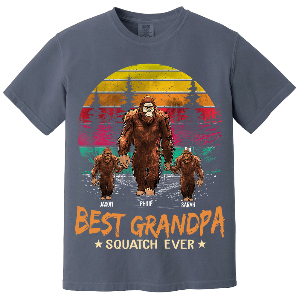 Best PaPa Squatch Ever Bigfoot - Personalized Vintage Shirt T1807 Li29