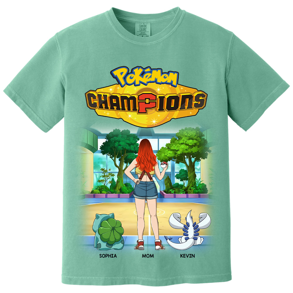 Pokémom Champions-Personalized Shirt For Mom, Dad Custom Nickname With Kids Gift Na02 VH01
