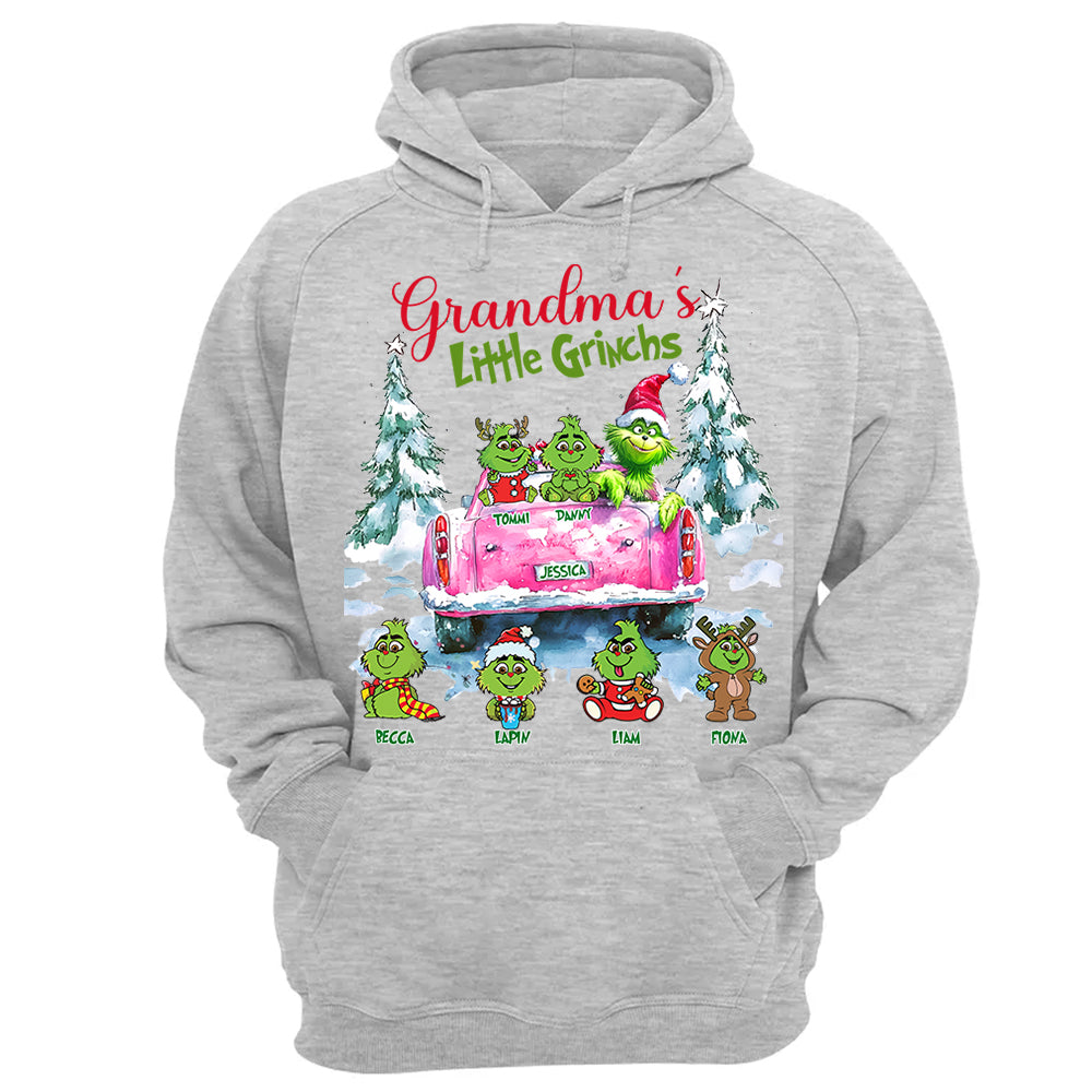 Personalized Grandma's Little Grandkids Christmas Shirt Tu20