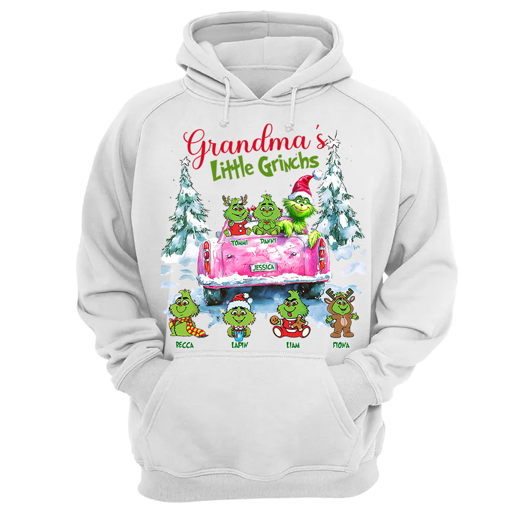 Personalized Grandma's Little Grandkids Christmas Shirt Tu20